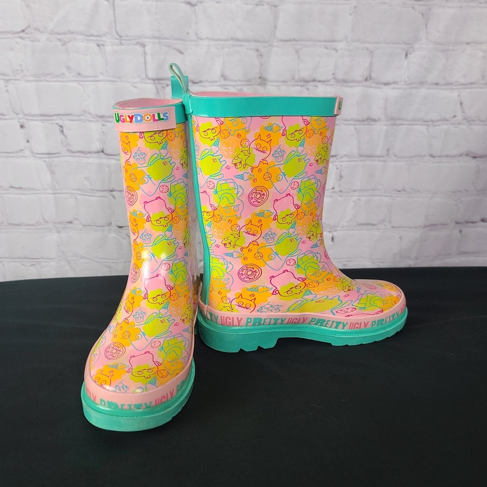 UglyDolls Rain Boots. Monsters and Food. Sz 11